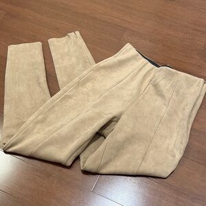 ❌SOLD❌Zara faux suede leggings in beige